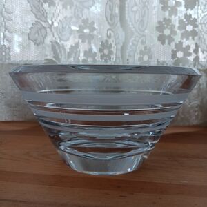 Kate Spade New York / Lenox 9 1/4" Library Stripe Full Lead Crystal Bowl